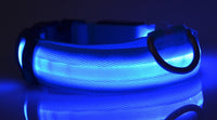 Nylon LED Pet Dog Luminous Collar Night Safety Flashing Glow in Dark Dog Cat Leash Adjustable Pet Supplies — vue 5